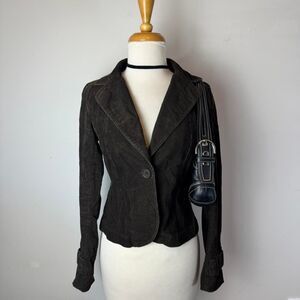 Loft Vintage 90s Y2K Brown Corduroy Short Jacket